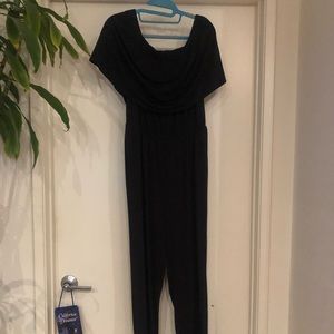 Black ruffle jumpsuit
